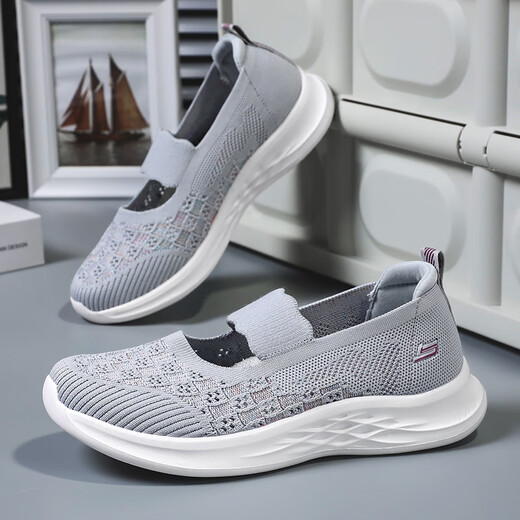 Zulijian Meister alte Schuhe für Frauen in der Sommermutter Sandalen Anti-Rutsch weicher alleiniger alter Peking-Stoffschuhe mit einsspickten bequemen Wanderschuhen für mittlere und ältere 5929A-Frauen-Lotus-Pulver-Upgrade Modell 38 [Standard-Fußgröße]