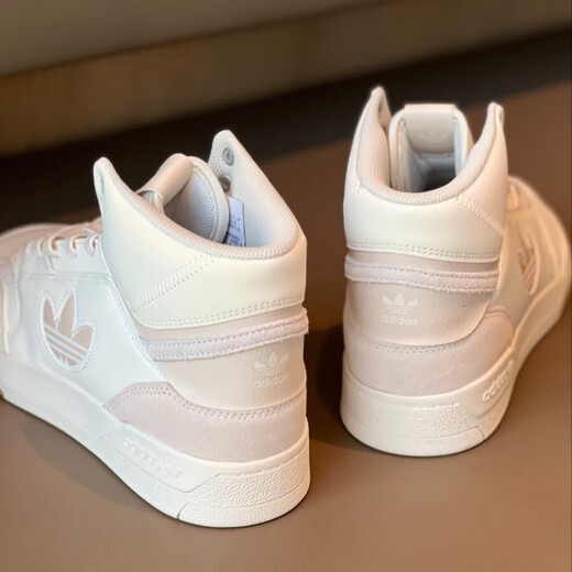 阿迪达斯 （adidas）三叶草男鞋女鞋2025新款春季运动鞋轻便舒适高帮板鞋缓震休闲鞋 IF2677浅粉白色 38.5