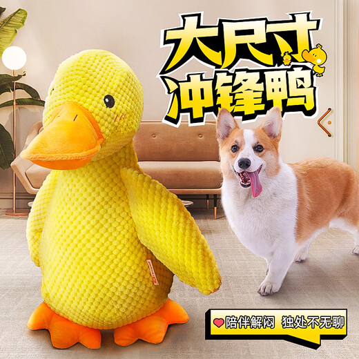 
Huayuan pet tools (hoopet) dog toys toys to relieve boredom and stuffed stuffed stuffed yellow duck puppy teeth grinding artifact bite-resistant dog pet supplies