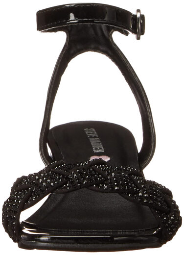 Steve Madden Girls' Oppal Heeled Sandals, Black, Kids 13 Black Kids 13