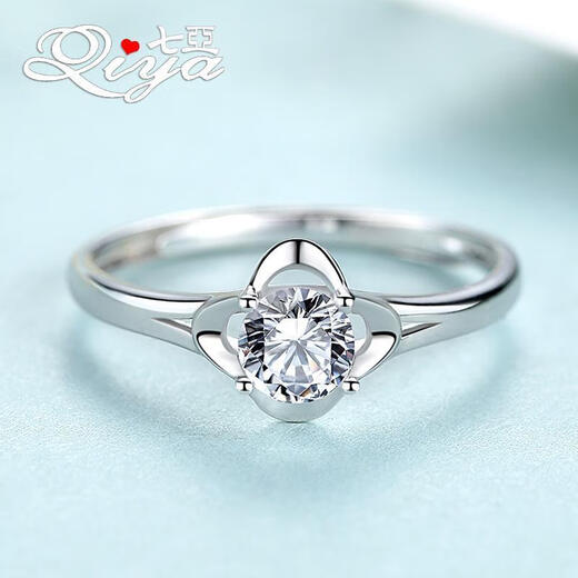 BZK999 sterling silver simple four-leaf clover ring female personality Japanese and Korean version student trend guardian happiness four-leaf clover ring exquisite gift box