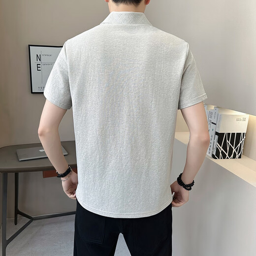 Sweat polo à manches à manches à manches courtes Pierre Cardin pour hommes en été mince, T-shirt à revers simple à manches courtes (environ 90-110 Jin [Jin est à 0,5 kg]
