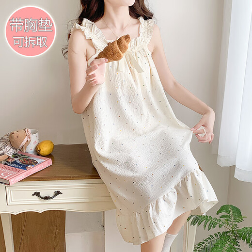 S.SOFEA Summer Sweet Sweet Taptled Pajamas eslingas Cachón de cofre de cofre removible de longitud media suelta Ropa para el hogar YQM6623# PINK 175 L