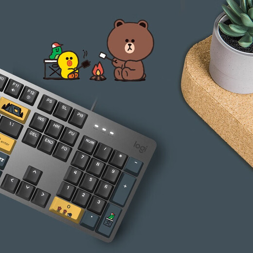 
Logitech K845 wired keyboard color keycap 104 key blue Aoji cherry blossom powder PBT non-slip keycap k835 Logitech K835/K845 keycap *Sakura pink *104 No