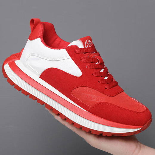 CHANGXIANG HUILI Estación europea Zapatos para hombres de invierno Feeling All-Match Sports and informal Forrest Gump Shoes Teen Running Anti-Slip Dad Tendy Shoes CS9903 Green 39