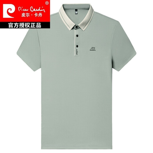 Camiseta de manga corta de seda de seda de hielo Piercadan para hombres en verano Nuevo estilo, nuevo polo versátil y transpirable y transpirable. Camisa para hombres 16821-Green 4xl 190 Sugerencia 180-200Jin [Jin es igual a 0,5 kg]