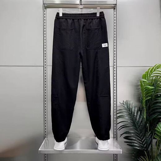 Kurashi ichiki kazuki kuraishi coton mince et ligne décontractée pantalon de glace masculine en dose un pantalon harem 2024 Nouvelle rue frite lâche neuf pantalon radish-cross café xl