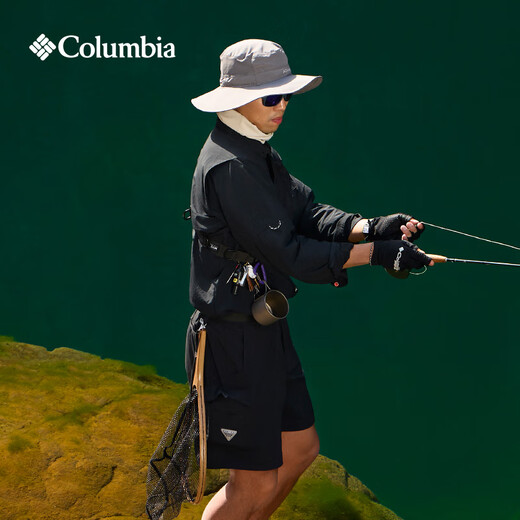 Columbia Outdoor 25 spring and summer new men's fishing series water-repellent dry sports shorts FM5618 010 XL (185/82A)