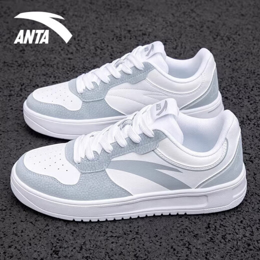 
Anta Air Force No. 1 men's shoes for spring and summer breathable new Korean style trendy thick-soled student running casual sports shoes -5 pure white/fog gray [recommended] 42