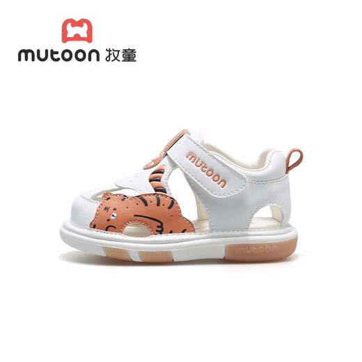 Shepherd's Baby Step Front Shoes 2025 Summer New Original Cartoon Calling Shoes Boys Soft Sole Toddler Baby Shoes Cute Tiger Orange 18 Shoes Length 13.5cm/suitable for foot length 13.2cm