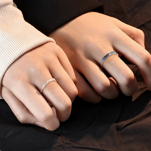 MZMZ Jianjia Bailu platinum couple ring PT950 platinum matching ring wedding Valentine's Day birthday gift for girlfriend and wife light luxury model-live ring local warehouse/next day delivery