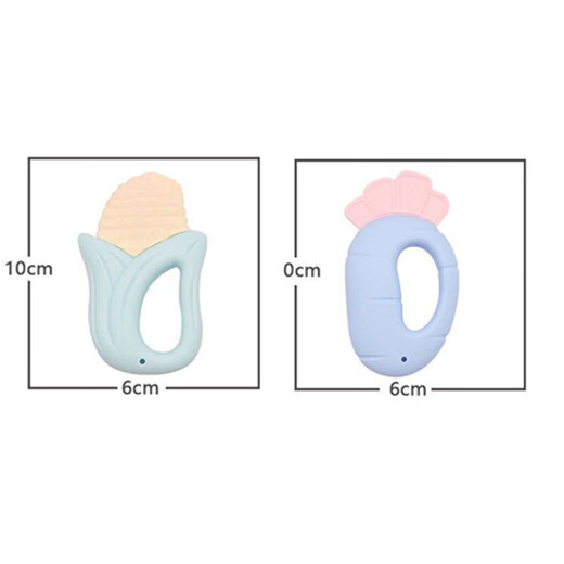 Baby toys baby hand rattle teether 0-1 years old chewable teether early education puzzle grasping training comfort toy boilable soft rubber rattle 1 random boilable soft rubber rattle