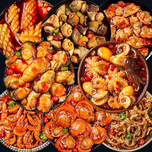 Canned seafood casual snacks, delicious meal replacement snacks, ready-to-eat, canned snacks, canned snacks, instant snacks to satisfy your hunger, full box, spicy hairtail fish 1 can