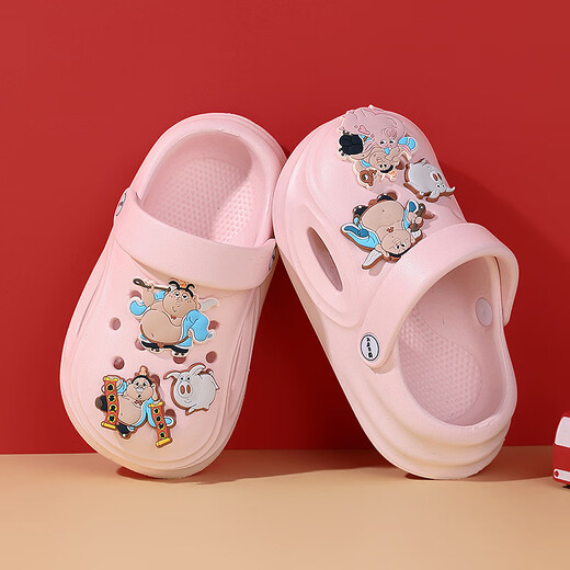 Nezha Naohai Kinderschuppschuppen Mädchen neue Höhlenschuhe Jungen Anti-Schlupfe Soft Sohle Taiyi Real-Person Cartoon Beach Schuhe Schwarz 24 [Größe 38-39]