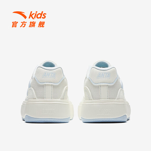 Anta-Kinder-Turnschuhe Mädchenschuhe 2025 Sommer Neues Produkt Souffle Campus White Schuhe Low Top Board Schuhe Elfenbein Weiß/gefrorener Blau-1 39