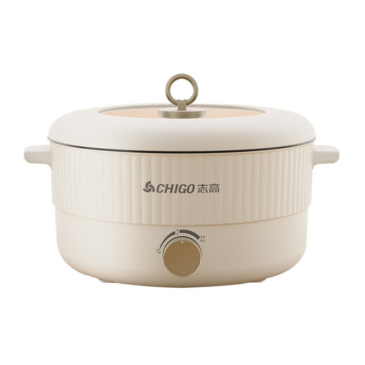 Potte électrique électrique Hot Pot ménage multifonction électrique Pot de cuisson électrique Étudiant petit bouton de cuisinière électrique réglant la taille et les nouilles de nouilles chauffantes Pot populaire WXY6627 OAKS 6L ACHET