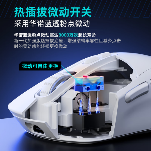 Titanium [Delta Action] TSG809 Thousand Machine Umbrella Three-Mode Wireless E-Sports Gaming Mouse 3311 Chip Wired Bluetooth 2.4G Charging Office Powered by Onboard 13800DPI Thousand Machine Umbrella E-Sports Mouse Black [Givea hollowed-back cover*1+Silent micro-move*2]