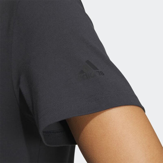 阿迪达斯（adidas）短袖T恤女装夏季新款印花Logo运动服卡通熊猫图案休闲圆领衫 IP3937深灰 S
