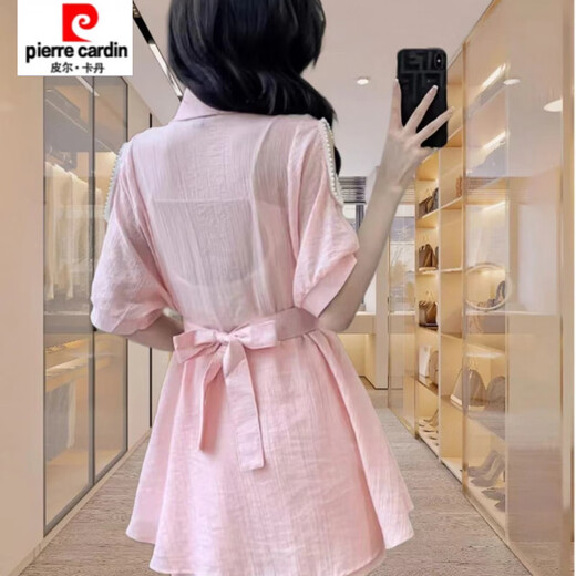 Pierre Cardin Cost, petit et parfum de style Internet célébrité short de chemise de mode d'été 878 Couleur d'abricot [ensemble] 2xl recommandé 135-155jin [Jin est égal à 0,5 kg]