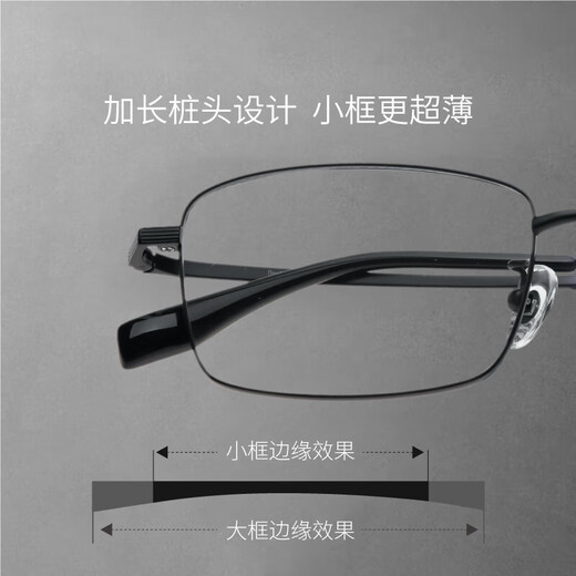 Zeiss Zeiss lens myopia glasses frame high definition anti-blue light and radiation can be used with lens glasses men and women lens frame metal full frame KB12116C11 black frame with Yishilu 1.67 diamond crystal A4 anti-blue light lens