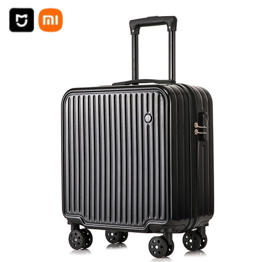 Xiaomi (MI) Маленький чемодан легкий корпус посадки для мужчин и женщин 18-дюймовый чехол для студентов для студентов проездной случай за Zipper Case для кожаной коробки [688 многофункциональная модель] классическая черная 20-дюймовая