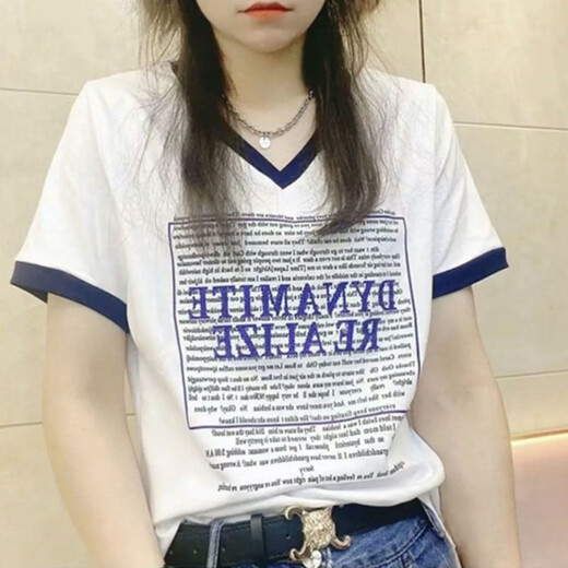 Muxiya (muxiya) [1835 personas coleccionan] Camiseta de manga corta de calidad de calidad 2025 Nuevo verano de estilo coreano de verano Ins suelto cóncavo de alta gama e impresión convexa 834 gris L Recomendado 90-105Jin [Jin equivale a 0.5 kg]