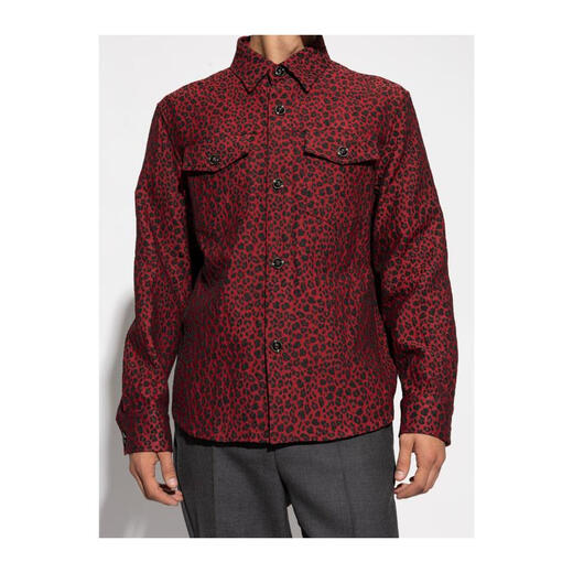 范思哲（VERSACE）奢侈品服饰男长袖衬衫 10174131A12401-2RB80 流行 红色 均码 |IT-50