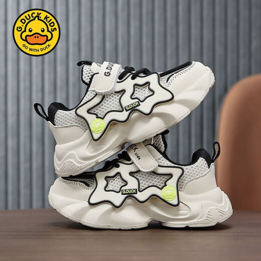 
G.DUCKKIDS little yellow duck boy running shoes 2025 spring and summer new children's dad shoes breathable mesh soft sole running shoes boy little yellow duck 6210 meters brown [Spring and Autumn Double Net] 30 inner length 19.1cm
