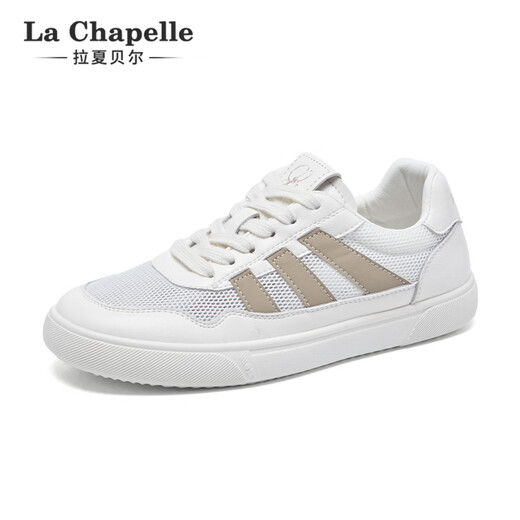 La Chapelle Frauenschuhe und -schuhe für neue vielseitige weiße Schuhe von Frauen weicher alleiniger Sportschuhe für Frauen Mikhaki-Mesh 37