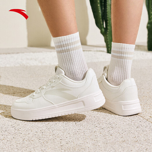 Anta relaxing shoes men's shoes autumn thick sole shoes men's shoes white shoes campus lightweight height-reinforced wear-resistant versatile casual shoes