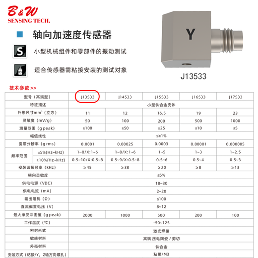 北智 轴向加速度传感器(带检测报告）；J13533 单位/个