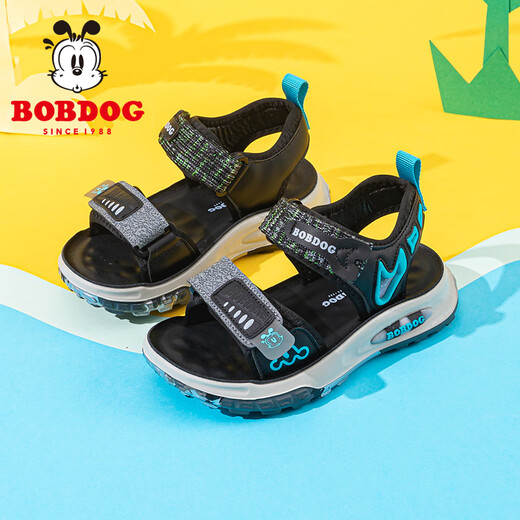 Babudou children's shoes summer boys' beach shoes casual lightweight children's sandals 105552117 black/lake blue 26