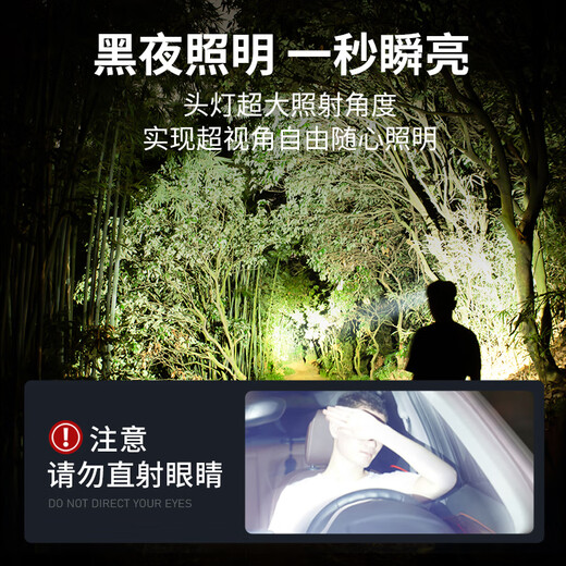 
Sky Fire Strong Light Night Fishing Headlight Fishing Sensor Hat Clip Light Bright Head-Wear Charging Long Battery Night Fishing War God Double Light Six-speed/High Light 15h/Head Wear