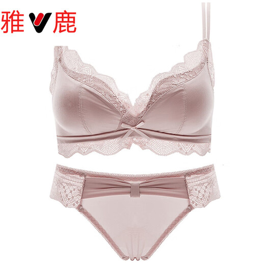 Yalu Small Breast Push Up Bra Women's Pure Desire Lace Latex Wireless Breast Control Adjustable White Bra Black Set 75B 34