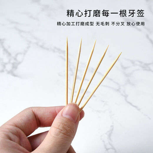 2800 pcs disposable double-headed thin bamboo toothpick sticks for home and restaurant bulk fruit bamboo skewers 2800 pcs *2 boxes