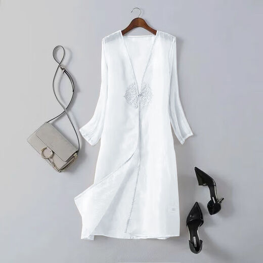 Vestido de seda de Jincaiwán para el vestido de seda de mulberry de longitud media para mujeres tan delgados como un ala de cigar