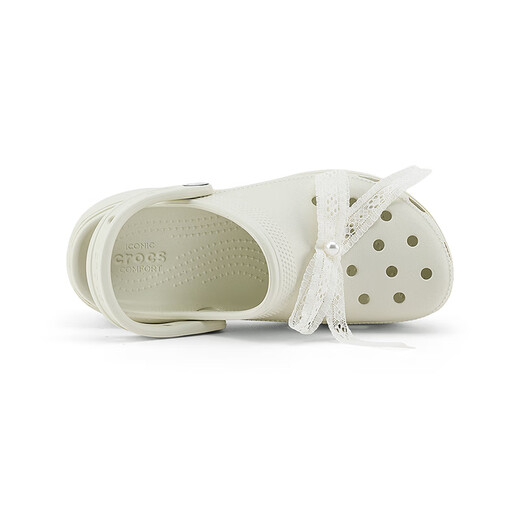 Crocs (CROCS) classic pearl lace cloud clogs are fashionable and versatile|211540 linen-0HZ 36 /37(230mm)
