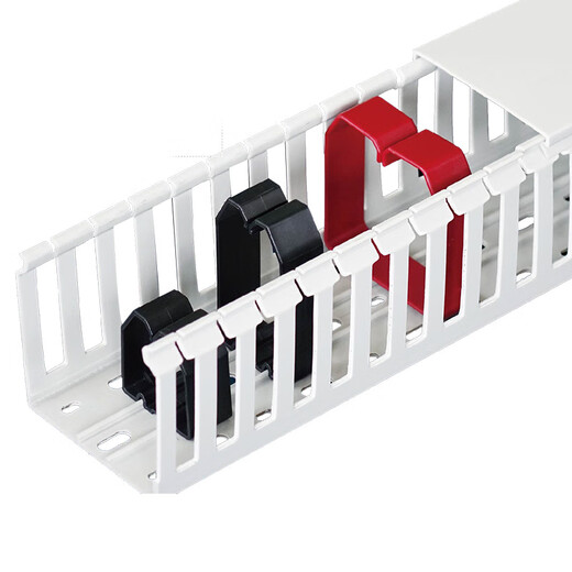 Customized plastic wire duct low smoke halogen-free square flame retardant insulated wiring duct electrical box cabinet gray PC+ABS wire duct SWD