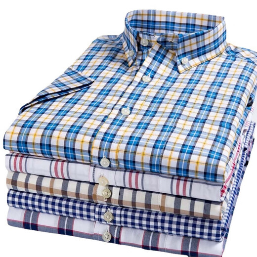 
[Cotton Daddy Suit] High-end Summer Shirt Men's Short Sleeve Middle-aged and Young Loose Casual Shirts Fashionable and Versatile F983 2XL 42