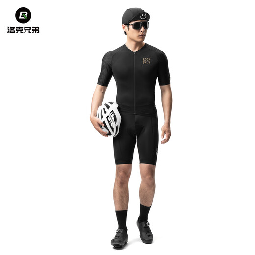 Rock Brothers Radfahren Kleidung Set Kurzärmel Overalls Männer und Frauen Mountain Road Bike Kleidung Sommerausrüstung Diamant Top-Earl Night Black 2xl