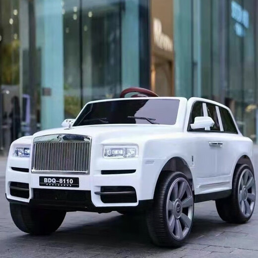 HAOWA Rolls-Royce Cullinan children's electric car for boys and girls remote control toy car off-road vehicle that can sit on four wheels, painted black/remote control/early education/soft seat/swing/12 electric drive