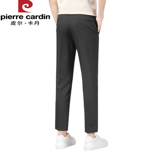 Pierre Cardin (Pierre Cardin) pantalones delgados de verano para pantalones recortados para hombres para niños pantalones casuales de pie delgado recto Pantalones de traje profesional 9921 Negro 32