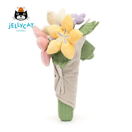 jELLYCAT原装趣味系列花束手捧花玩偶可爱毛绒玩具送礼物手捧花520礼物 31cm+磁吸礼盒