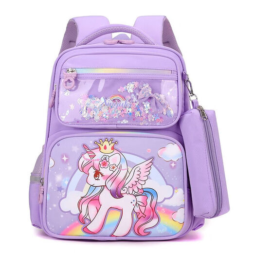 
Schoolbag girl child first grade girl Kuromi lightweight first to third grade lightweight cartoon purple Kuromi