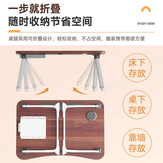Small craftsman folding bed small table dormitory student study writing computer table bay window lazy desk walnut plane 70
