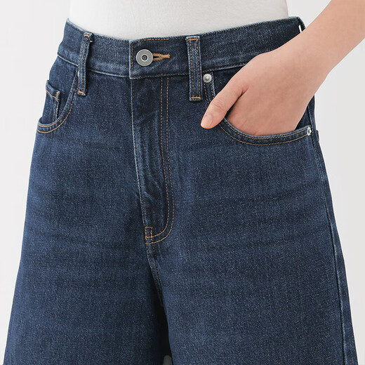 Muji (Muji) Frauen Kapok Mix Denim Shorts Frauenhose 25-jähriges Sommer Neues Produkt Denim Rejuvenation Frauenkleidung BE1VKA5S Blue L (165/70a)