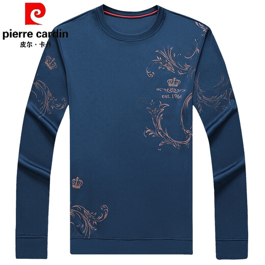 
Pierre cardin summer brand long-sleeved T-shirt thin round neck 2025 new middle-aged men's base shirt T-shirt trend B6627 Shangqing M 165/105/48100-120Jin[Jin equals 0.5 kg]