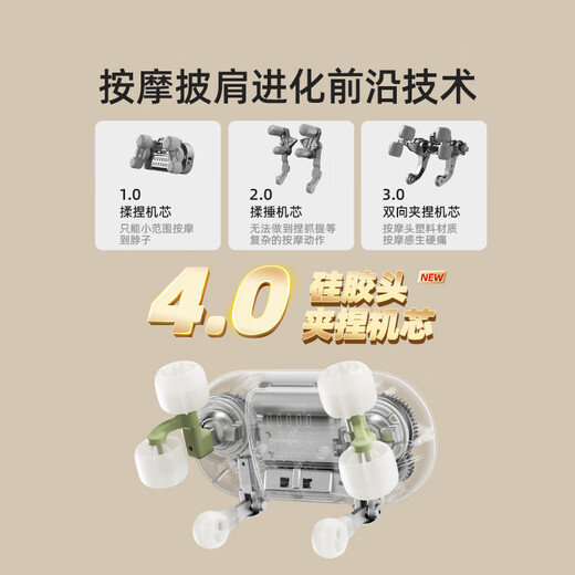 Supor Chaperical Spine Spine Massager Massager Massager Seals Asemage Asemage Andation и обратная массажер конусная трапециевидная мышечная мышечная массажная подушка подушка на день рождения для родителей мужчин и девочек [обновление] 4,0 Имитация ручной силиконовой голова + долгосрочные сроки батареи + съемные подарки для родителей, пожилые люди, элдер, мужья и жены.