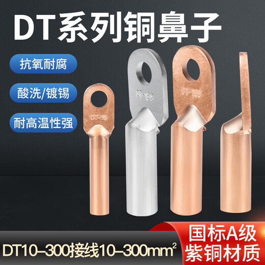 Huijun national standard A grade copper nose thickened copper terminal block cable connector lug copper tinned DT-95mm
