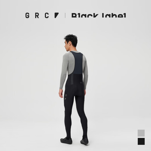 GRC Unbelebte Radsporthosen Schwarzes Label Black Label Serie Herbst- und Winter -Fleece -Gurthose für Männer schwarz xs